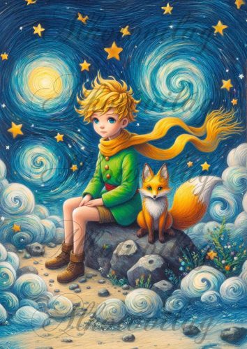 Kis Herceg a rókával - PÁRNABLOKK, VÁSZONTÁSKA BLOKK, PATCHWORK BLOKK, UZSONNÁSTASAK BLOKK