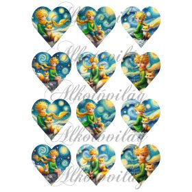 Kis Herceg a rókával 6,5 cm magas szíveken