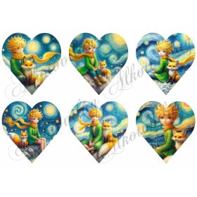 Kis Herceg a rókával 9 cm magas szíveken