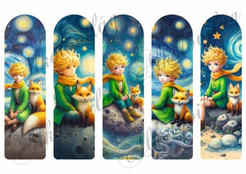 Kis Herceg a rókával könyvjelzőkön 17,5 x 5 cm