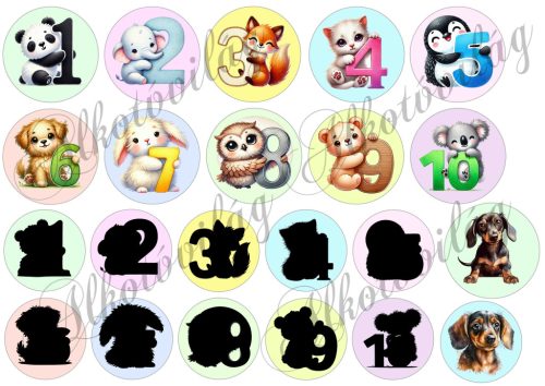 Számok kedves állatkákkal
