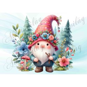   Manó virágokkal, karddal - PÁRNABLOKK, VÁSZONTÁSKA BLOKK, PATCHWORK BLOKK, UZSONNÁSTASAK BLOKK