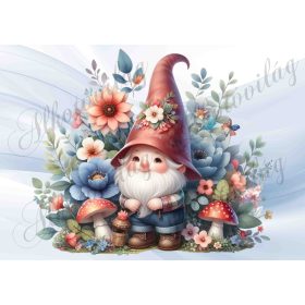   Mosolygós manó virágokkal és gombákkal - PÁRNABLOKK, VÁSZONTÁSKA BLOKK, PATCHWORK BLOKK, UZSONNÁSTASAK BLOKK