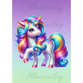  Unikornis színesben - PÁRNABLOKK, VÁSZONTÁSKA BLOKK, PATCHWORK BLOKK, UZSONNÁSTASAK BLOKK