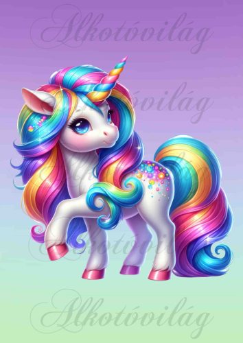 Unikornis színesben - PÁRNABLOKK, VÁSZONTÁSKA BLOKK, PATCHWORK BLOKK, UZSONNÁSTASAK BLOKK