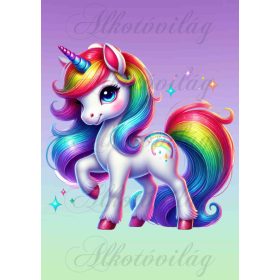   Unikornis színesben 10 - PÁRNABLOKK, VÁSZONTÁSKA BLOKK, PATCHWORK BLOKK, UZSONNÁSTASAK BLOKK