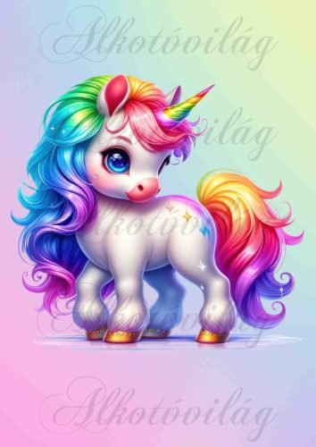 Unikornis színesben 8 - PÁRNABLOKK, VÁSZONTÁSKA BLOKK, PATCHWORK BLOKK, UZSONNÁSTASAK BLOKK