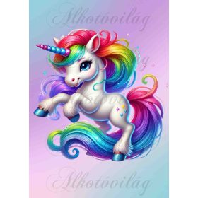   Unikornis színesben 9 - PÁRNABLOKK, VÁSZONTÁSKA BLOKK, PATCHWORK BLOKK, UZSONNÁSTASAK BLOKK