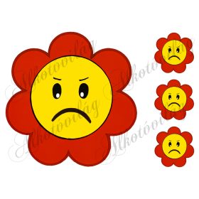 Piros szomorú virág - 20 cm és 6 cm átmérővel