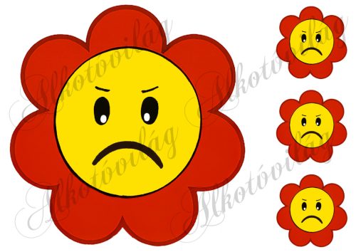 Piros szomorú virág - 20 cm és 6 cm átmérővel