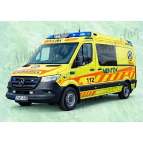   Mentőautó zöld márványos háttérrel - PÁRNABLOKK, VÁSZONTÁSKA BLOKK, PATCHWORK BLOKK, UZSONNÁSTASAK BLOKK