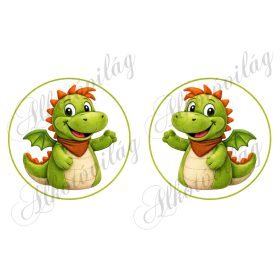   Süsü barátja plüss hatással, cuki sárkány 13 cm átmérőjű körökben