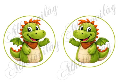 Süsü barátja plüss hatással, cuki sárkány 13 cm átmérőjű körökben