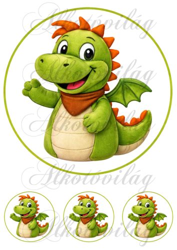 Süsü barátja plüss hatással, cuki sárkány 20 és 6 cm átmérőjű körökben