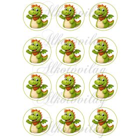   Süsü barátja plüss hatással, cuki sárkány 6 cm átmérőjű körökben