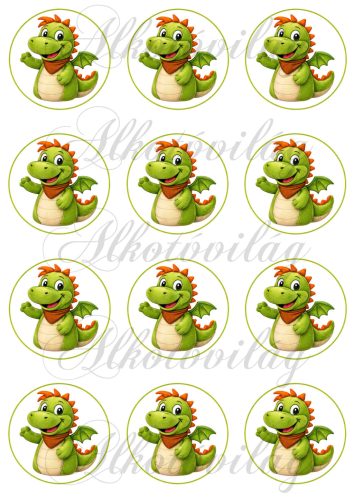 Süsü barátja plüss hatással, cuki sárkány 6 cm átmérőjű körökben