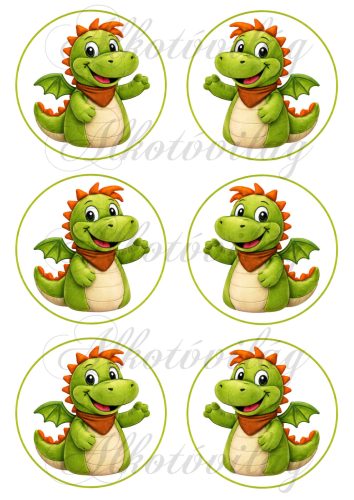 Süsü barátja plüss hatással, cuki sárkány 9 cm átmérőjű körökben