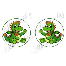   Süsü barátja, cuki sárkány 13 cm átmérőjű körökben