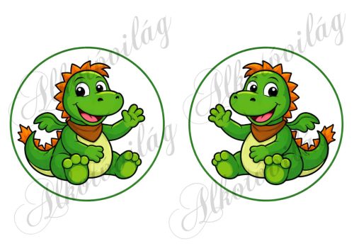 Süsü barátja, cuki sárkány 13 cm átmérőjű körökben