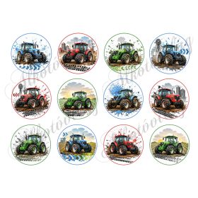 6 cm átmérőjű körök - JÁRMŰVEK - Traktor