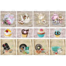 Konyhai képek 7 x 7 cm színesben