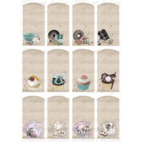 Kártyák konyhai mintákkal 