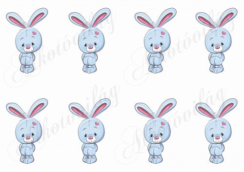 blue bunnies - 8 cm