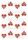Tojások gyönyörű kalocsai mintás szívvel - 6 x 4,5 cm
