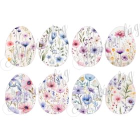 9 cm magas tojások pasztell virágokkal