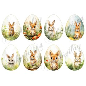 Tojások cuki nyuszikkal - 9 cm magas