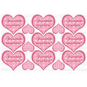 Szíves szívek rózsaszínben – szeretlek anyukám