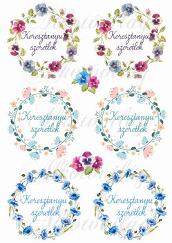 Koszorúk anyák napjára- KERESZTANYU SZERTLEK
