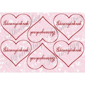 Szívek édesanyánknak felirattal