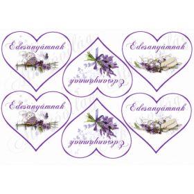 Levendulás szívek anyák napjára - ÉDESANYÁMNAK