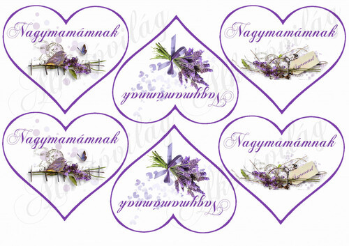 Levendulás szívek anyák napjára - NAGYMAMÁMNAK