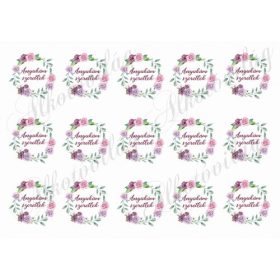 Rózsás koszorúk anyukám szeretlek felirattal KICSIBEN