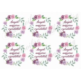 Rózsás koszorúk anyák napjára szeretettel felirattal