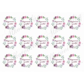 Rózsás koszorúk nagymamám szeretlek felirattal KICSIBEN