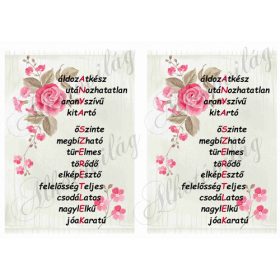 ANYA SZERETLEK felirat futó rózsával bézs alapon 2db