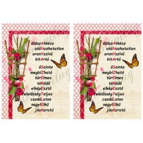 SZERETLEK ANYA kép rózsás díszekkel 2db