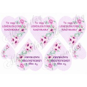 TE VAGY A LEGESLEGJOBB NAGYMAMA lila szívben