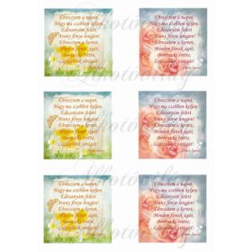 Ébresztem a napot dézet virágos alapokon négyzetekben