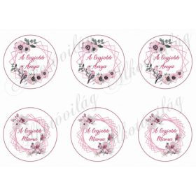   A LEGJOBB ANYA- A LEGJOBB MAMA feliratos koszorúk kismadárral