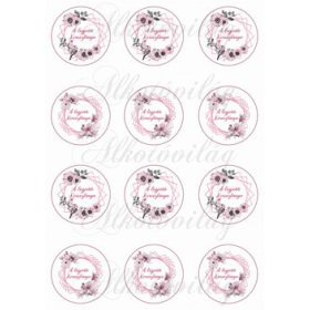   A LEGJOBB KERESZTANYA- A LEGJOBB KERESZTANYU feliratos koszorúk kismadárral KICSIBEN