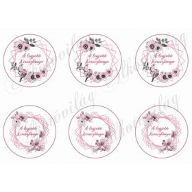   A LEGJOBB KERESZTANYA- A LEGJOBB KERESZTANYU feliratos koszorúk kismadárral