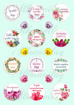 Anyák napi körök feliratokkal