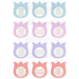 Pöttyös tulipánok anyák napi idézetekkel