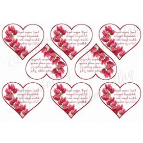   Szívek tulipánokkal + idézettel kicsiben - ANYUKÁM SZERETLEK