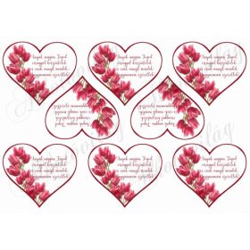   Szívek tulipánokkal + idézettel kicsiben - NAGYMAMÁM SZERETLEK