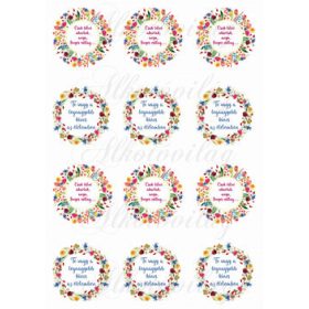   Kétféle virágkoszorú anyák napi feliratokkal CSAK LÁTNI AKARLAK - KICSIBEN